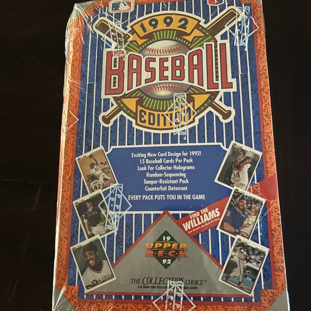 1992 Upper Deck Baseball Edition Collector Box - Blue/Orange